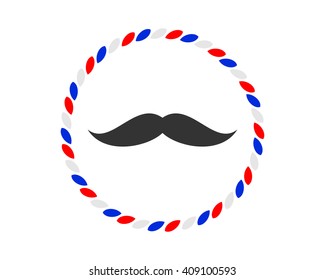 mustache circle icon beard facial hair barbershop image icon logo