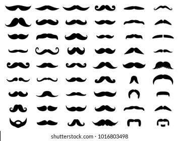 mustache collection with alack color