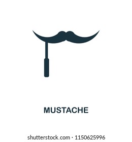 Mustache creative icon. Simple element illustration. Mustache concept symbol design from party icon collection. Can be used for mobile and web design, apps, software, print.