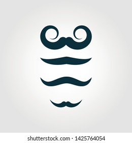 Mustache Curled Upwards vector icon illustration. Creative sign from barber shop icons collection. Filled flat Mustache Curled Upwards icon for computer and mobile. Symbol, logo vector graphics.