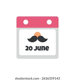 bigode para temas de design do Dia dos Pais.