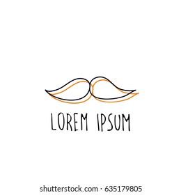 mustache doodle icon