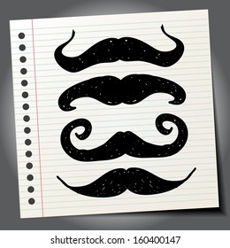 Mustache. Doodle style