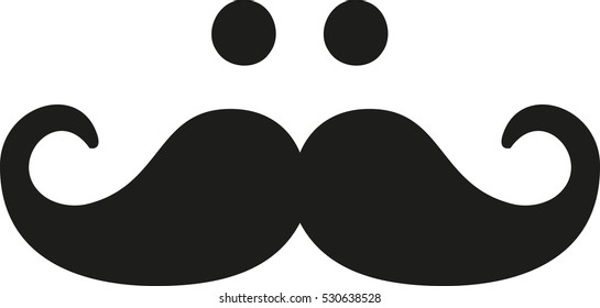 Mustache with eyes