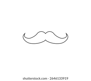 Mustache, moda, ícone de barba. Ilustração vetorial.
