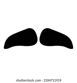 Mustache Flat Icon Isolated On White Background