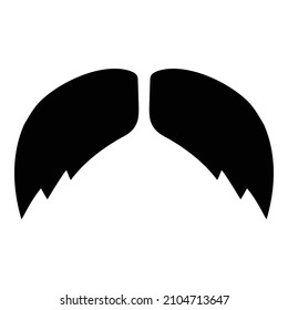 Mustache Flat Icon Isolated On White Background