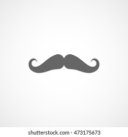 Mustache Flat Icon On White Background