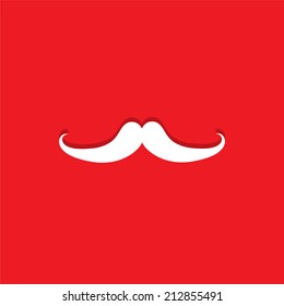 mustache flat icon  vector illustration eps10