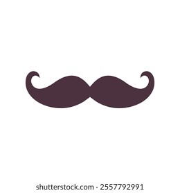 Mustache flat vector design on a white background