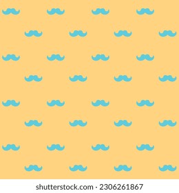 Mustache Flat Vector Seamless Pattern