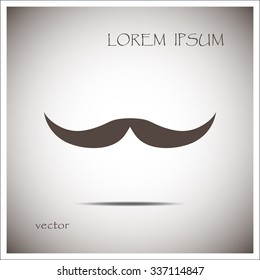 Mustache . Flat web icon or sign isolated on grey background. Collection modern trend concept design style vector illustration symbol