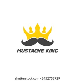 Mustache Geek Logo Design Symbol Template Flat Style Vector Illustration
