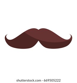 Mustache gentleman isolated
