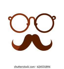 Mustache and glasses