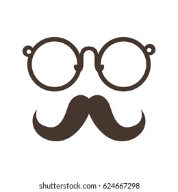 Mustache and glasses