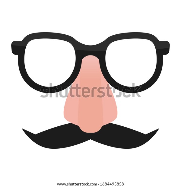 Mustache Glasses Comedian Props Fun Mask Stock Vector (Royalty Free ...