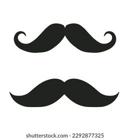 Icono hipster de gafas de bigote. Los caballeros establecen la ilustración vectorial.