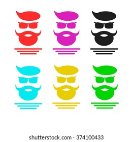 Mustache and Glasses. Hipster symbol.