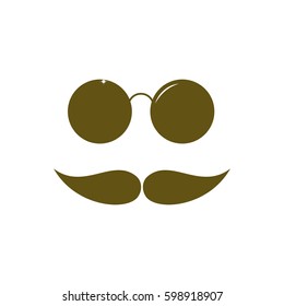 Mustache and Glasses Icon.