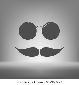 Mustache and Glasses Icon.