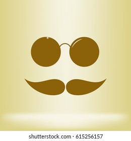 Mustache and Glasses Icon.