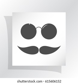 Mustache and Glasses Icon.