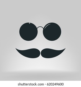 Mustache and Glasses Icon.