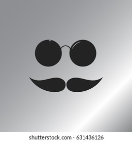 Mustache and Glasses Icon.