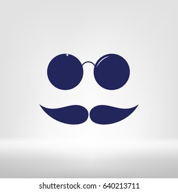 Mustache and Glasses Icon.