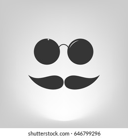 Mustache and Glasses Icon.