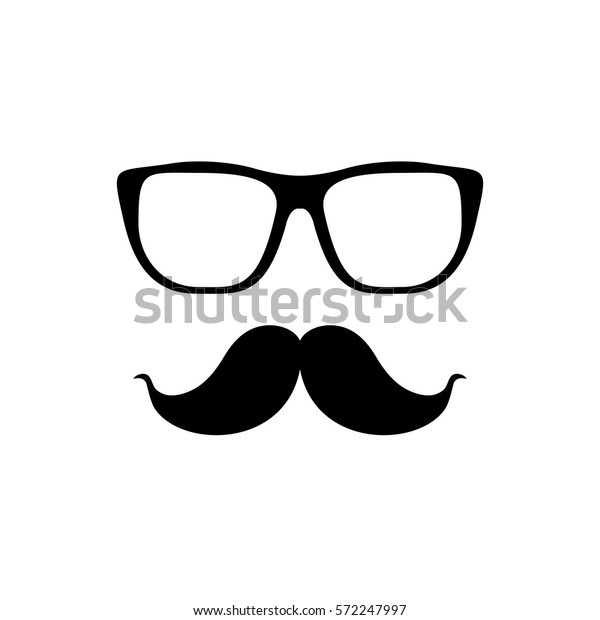 Mustache Glasses Iconvector Glasses Mustache Icon Stock Vector (Royalty ...