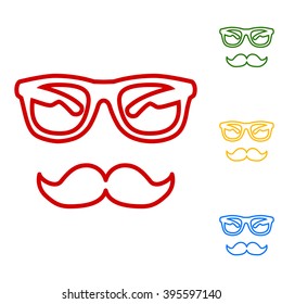 Mustache and Glasses sign