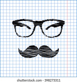 Mustache and Glasses sign