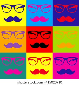 Mustache and Glasses sign
