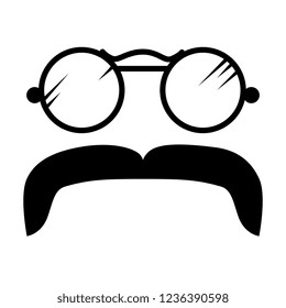 mustache and glasses style hipster accessories