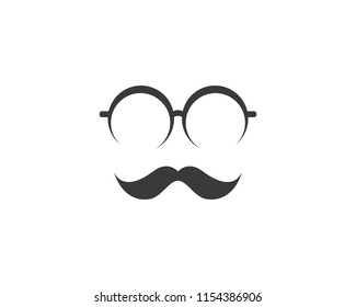 Mustache with glasses symbol illustration