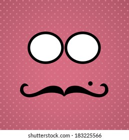 mustache and glasses vector, EPS 10