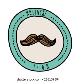 mustache graphic design , vector illustration