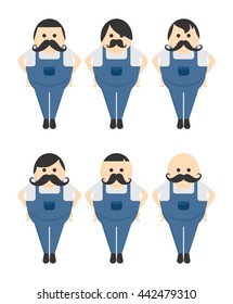 mustache guy cartoon character