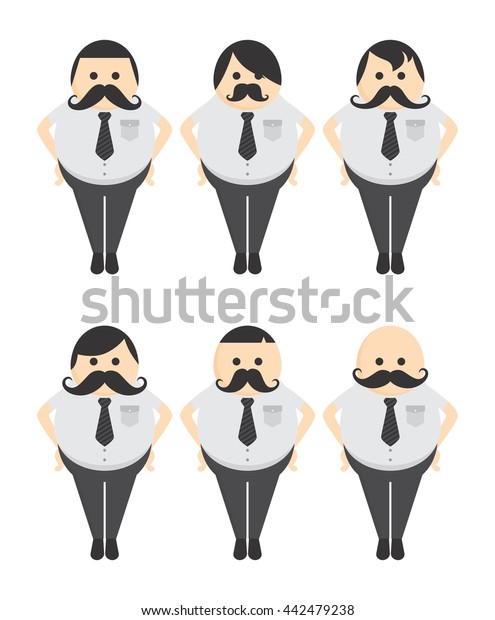 Mustache Guy Cartoon Character Stock Vector (Royalty Free) 442479238