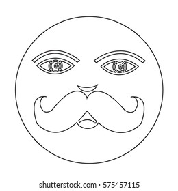mustache guy face icon