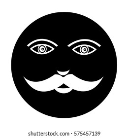 mustache guy face icon