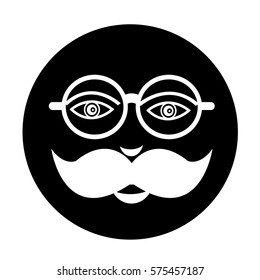 mustache guy face icon
