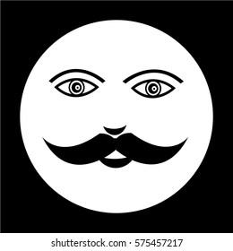 mustache guy face icon