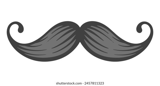 mustache of hair vector illustration