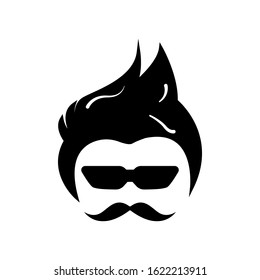 Mustache  hairstyle icon. Design template vector