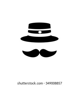mustache hat icon