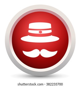 mustache hat icon