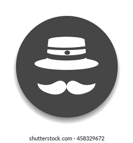 mustache hat icon